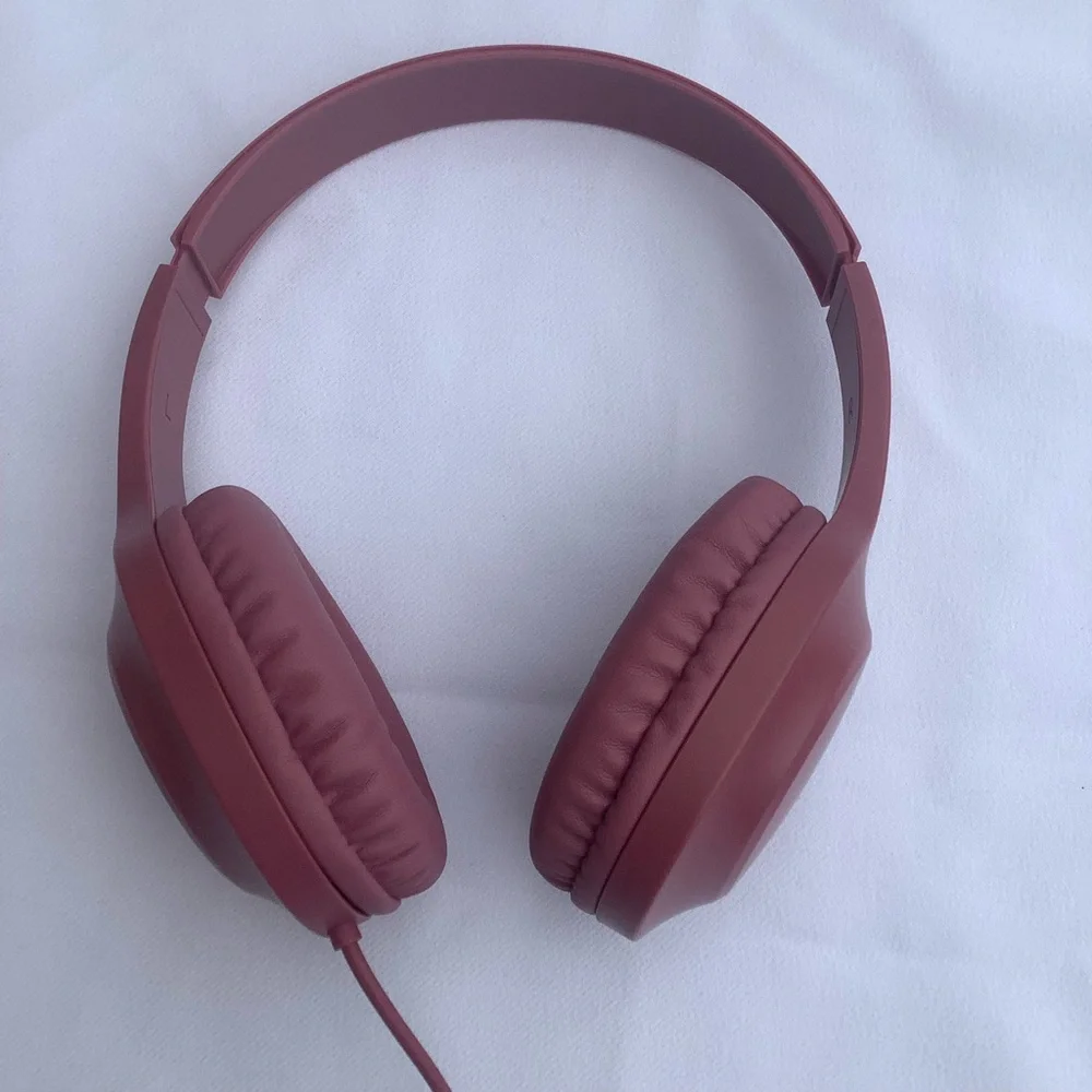Heyday Headphones Over-the-Ear Wired 3.5mm Color Dusty Pink or Dark Pink - Picture 5 of 12